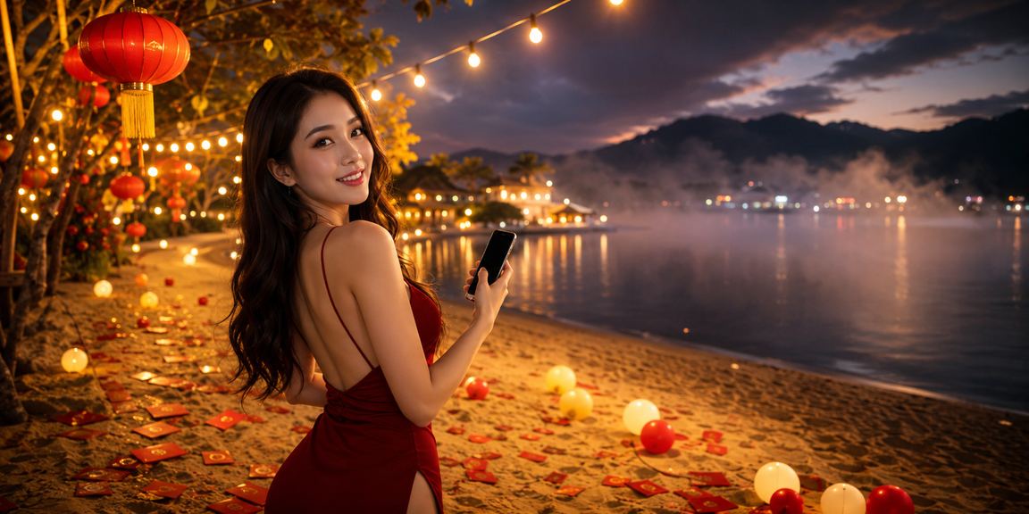 Không khí lễ hội đèn lồng Đà Lạt với người dùng chơi xổ số trên điện thoại